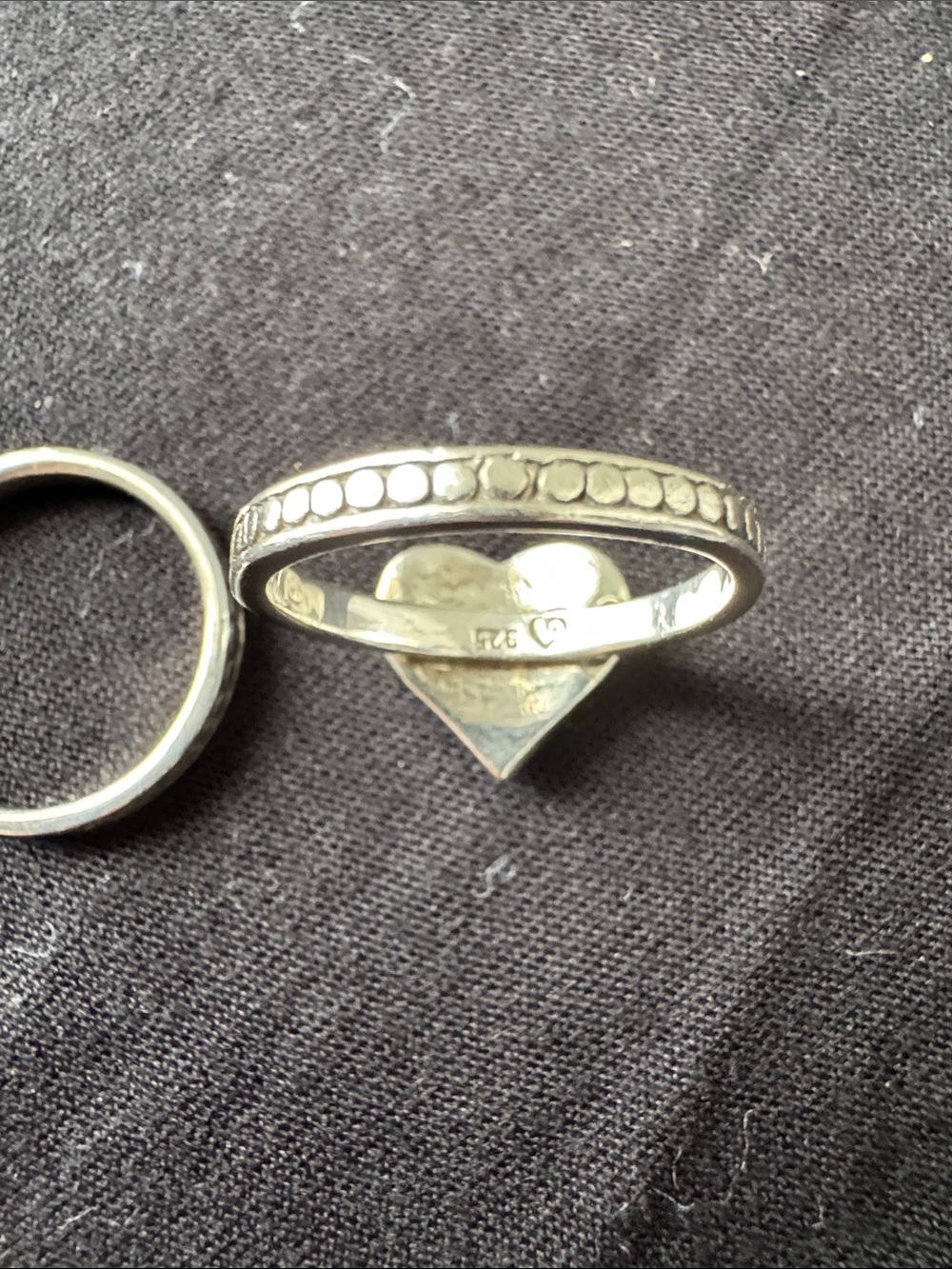 Brighton Silver Heart Stack Ring - Picture 2 of 4